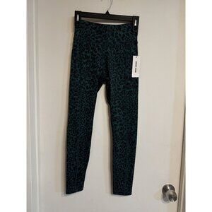 DKNY Sport High-Waisted Leopard Print Leggings Green & Black Size XS NWT